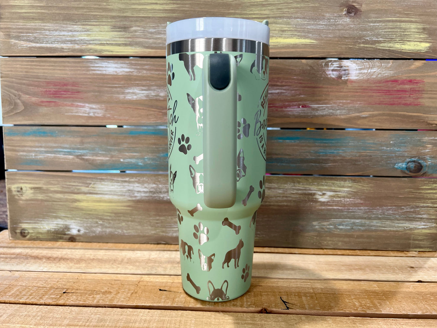 40oz Boston Terrier Mama Tumbler