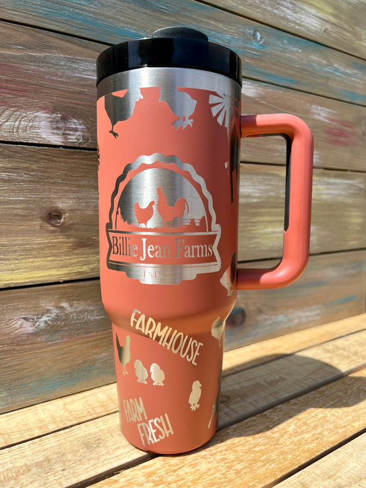 40oz Chicken Coop Chic Tumbler