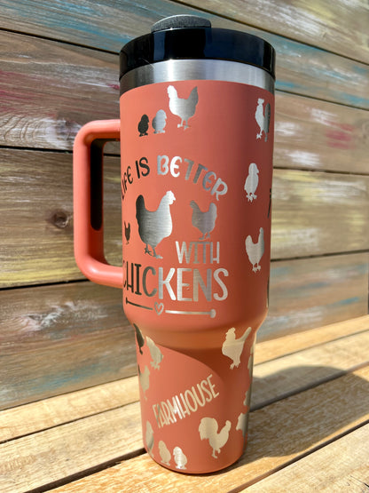 40oz Chicken Coop Chic Tumbler