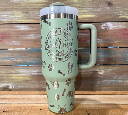 40oz Boston Terrier Mama Tumbler
