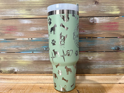 40oz Boston Terrier Mama Tumbler