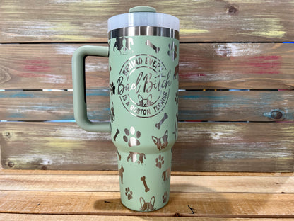 40oz Boston Terrier Mama Tumbler