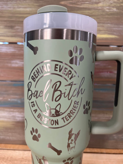 40oz Boston Terrier Mama Tumbler