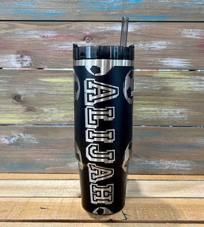 40oz Soccer Tumbler