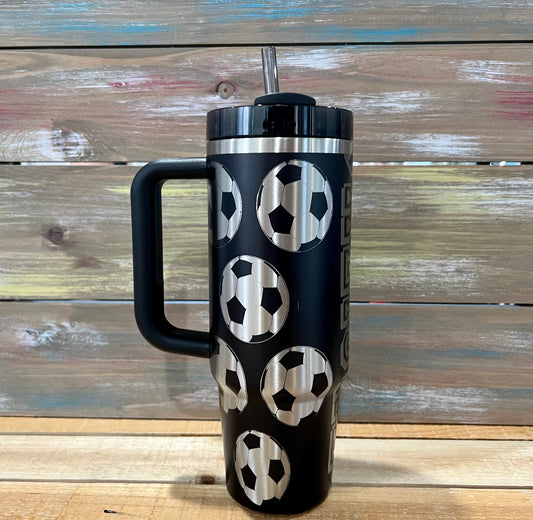 40oz Soccer Tumbler